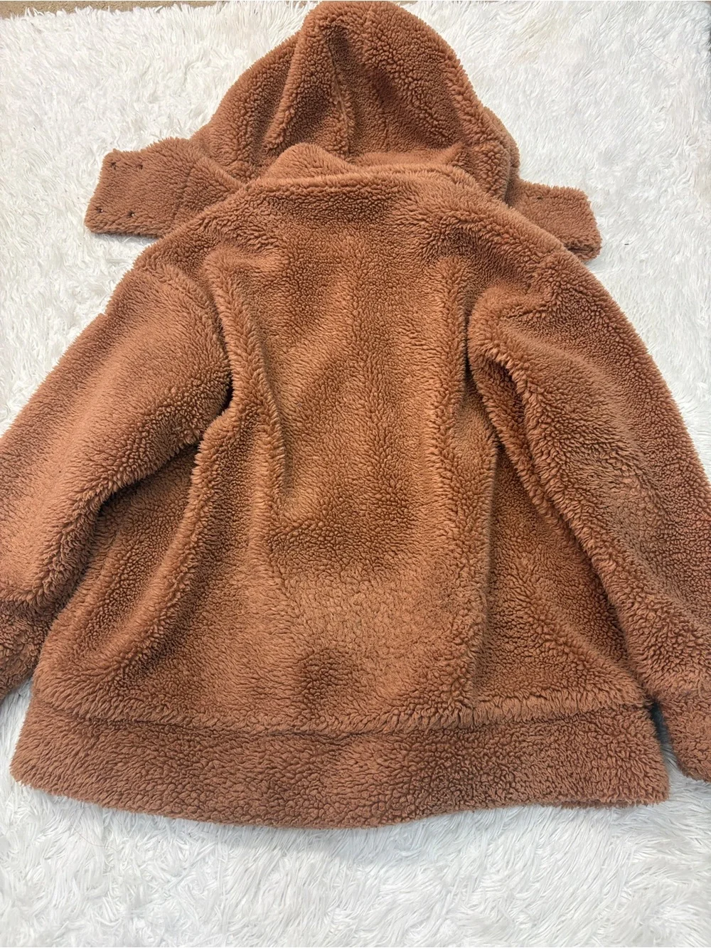 Alo Yoga Brown Tan Foxy Sherpa Jacket Coat Full Zip